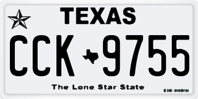 TX license plate CCK9755