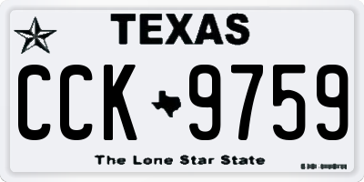 TX license plate CCK9759