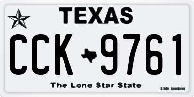 TX license plate CCK9761