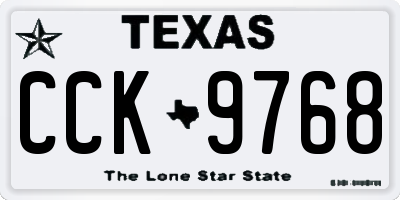 TX license plate CCK9768