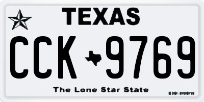 TX license plate CCK9769