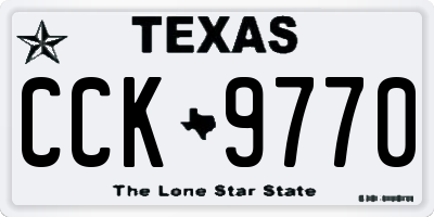 TX license plate CCK9770