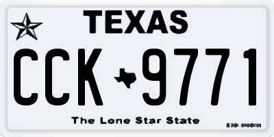 TX license plate CCK9771