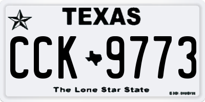 TX license plate CCK9773