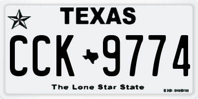 TX license plate CCK9774