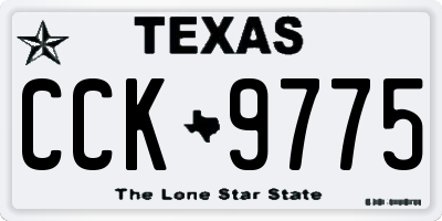 TX license plate CCK9775