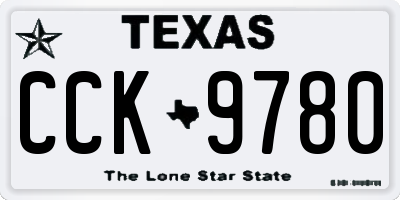 TX license plate CCK9780