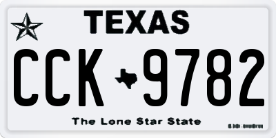 TX license plate CCK9782