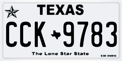 TX license plate CCK9783