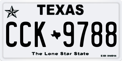 TX license plate CCK9788