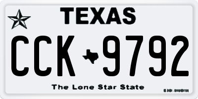 TX license plate CCK9792
