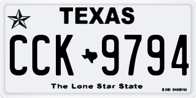 TX license plate CCK9794