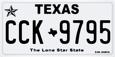 TX license plate CCK9795