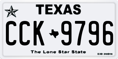 TX license plate CCK9796