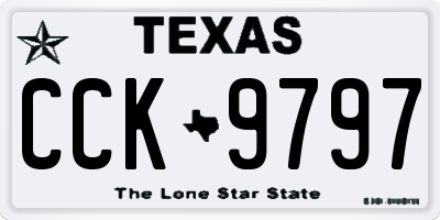TX license plate CCK9797