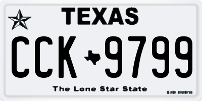 TX license plate CCK9799