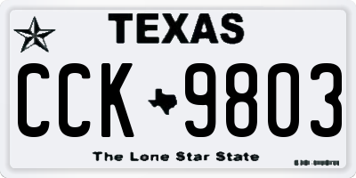 TX license plate CCK9803