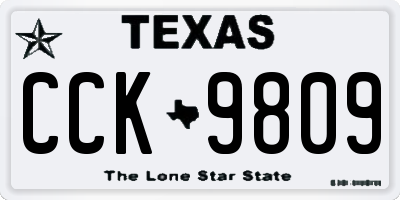 TX license plate CCK9809