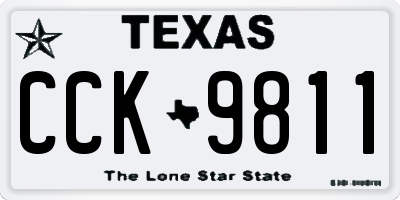 TX license plate CCK9811