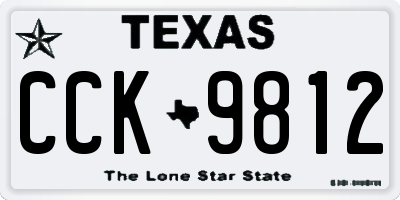 TX license plate CCK9812