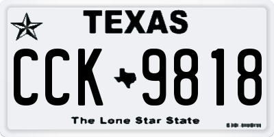 TX license plate CCK9818