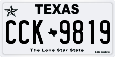 TX license plate CCK9819