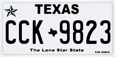 TX license plate CCK9823