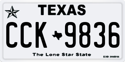 TX license plate CCK9836