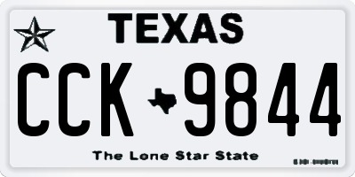 TX license plate CCK9844