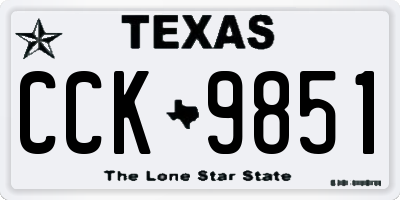 TX license plate CCK9851