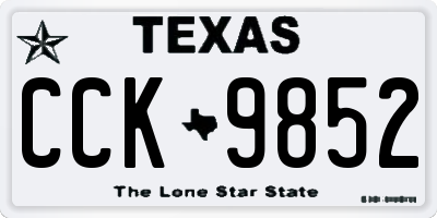 TX license plate CCK9852