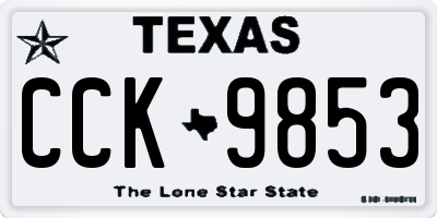 TX license plate CCK9853