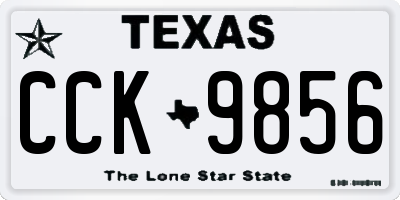 TX license plate CCK9856