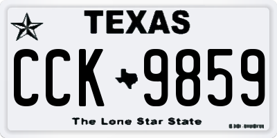 TX license plate CCK9859