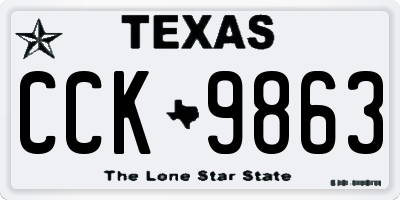 TX license plate CCK9863