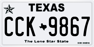 TX license plate CCK9867