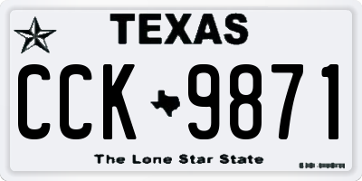 TX license plate CCK9871