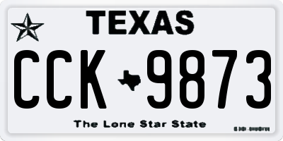 TX license plate CCK9873