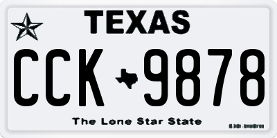 TX license plate CCK9878
