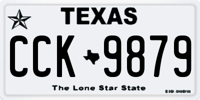 TX license plate CCK9879