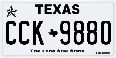 TX license plate CCK9880