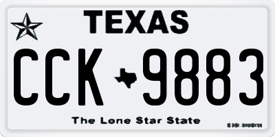 TX license plate CCK9883