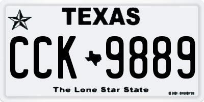 TX license plate CCK9889