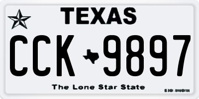 TX license plate CCK9897