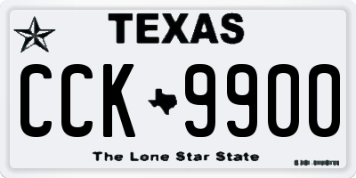 TX license plate CCK9900