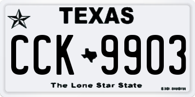 TX license plate CCK9903