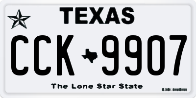 TX license plate CCK9907