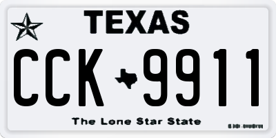 TX license plate CCK9911