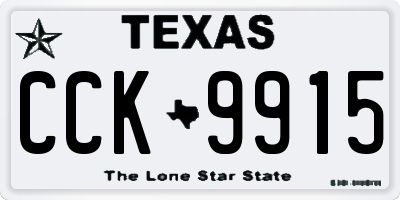 TX license plate CCK9915