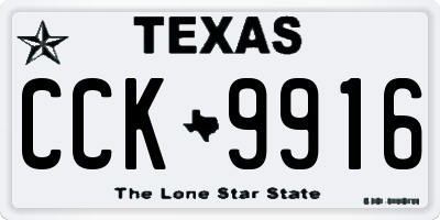 TX license plate CCK9916
